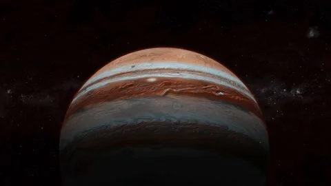 View Jupiter planet 3d on space Stock Footage 221910667