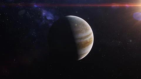 View of Jupiter's Swirling Clouds Formations and Storms. Stock Footage 300384518