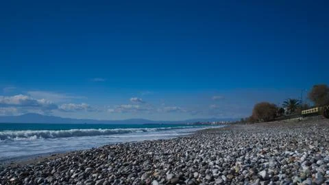View of Kalamata beach Stock Photos