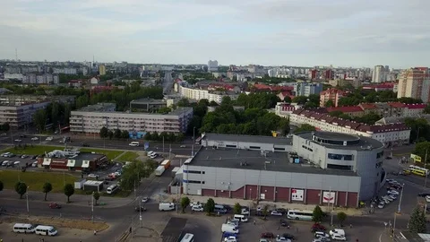 View of Kalinin Square and Leninsky Avenue Stock Footage 76845850