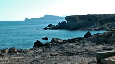 View of kalithea beach Stock Footage 8827332