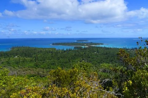 View of Kanumera Bay from Mount pic Nga Stock Photos