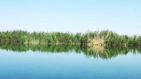 View of Karasu Marshes in Igdir. 4K footage in Turkey Stock Footage 203918311