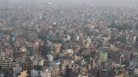 View of Kathmandu from the hill Stock Footage 58982895