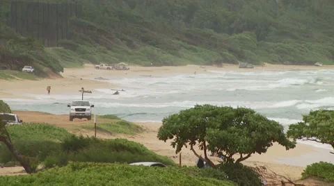 View of Kauai Beach Stock Footage 54592638