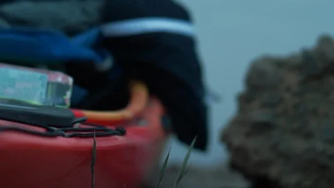 View of a kayak with a blurred background Video stock 109951413