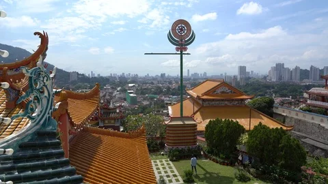 A  view of Kek Lok Si Temple in Pulau Pinang Stock Footage 112053472
