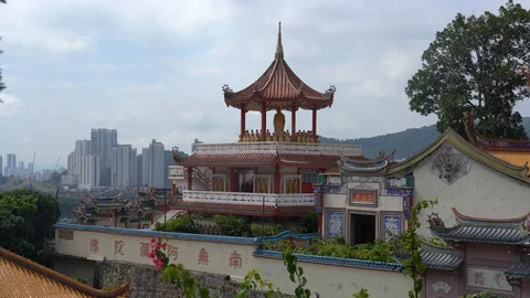A  view of Kek Lok Si Temple in Pulau Pinang Stock Footage 112054565