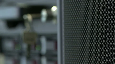 View of key to protect server computer Stock Footage 46270323