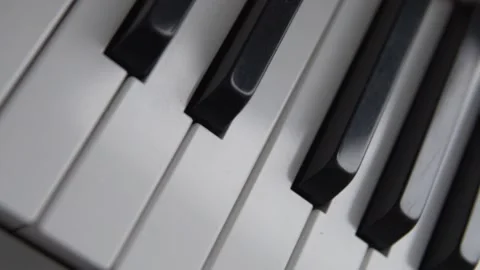 View of the keyboard of a piano Video stock 145414629