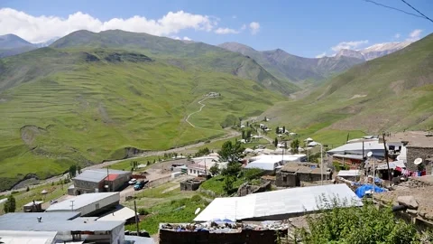 View from Khinalig village Stock Footage 249171920