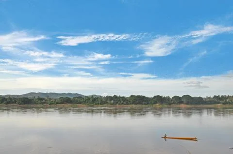 View of khong river 스톡 사진