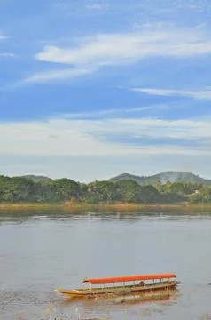 View of khong river 스톡 사진
