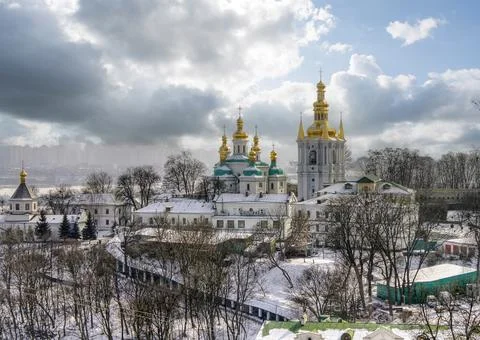 A view on Kiev Monastery of the Caves Stockfoto's