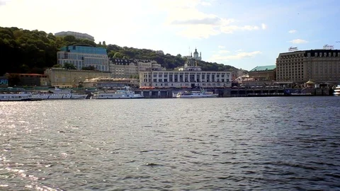 View of Kiev river station 库存影片 116091124