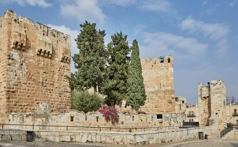 View of the King David s tower in Old Jerusalem city Foto stock