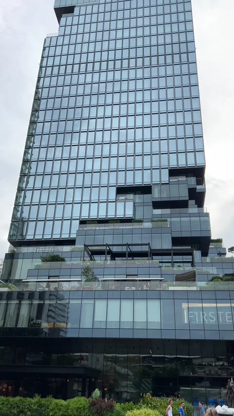 View of King Power Mahanakhon skyscraper Stock Footage 346184066