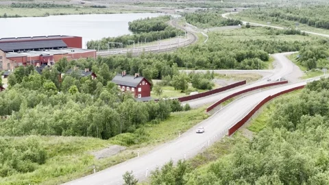 View of Kiruna, Sweden. Stock Footage 340339411