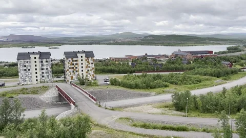 View of Kiruna, Sweden. Stock Footage 340339567
