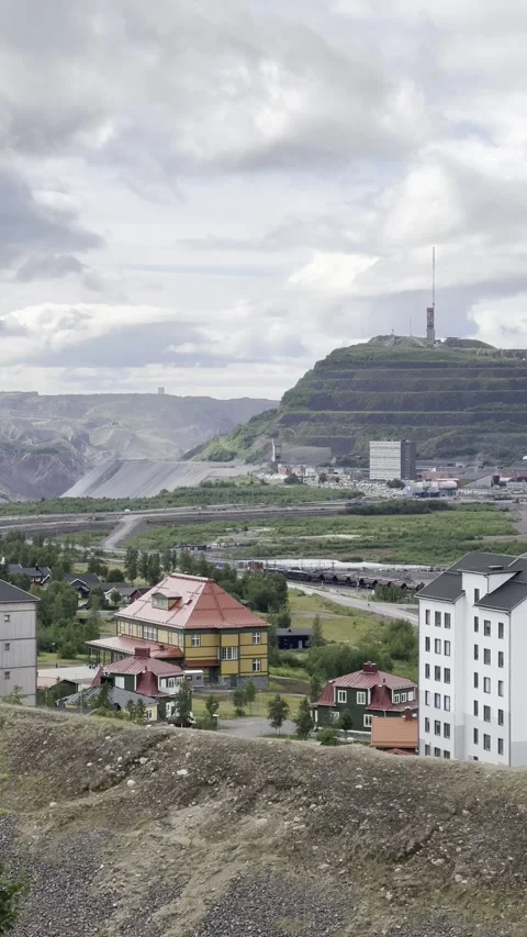 View of Kiruna, Sweden. Stock Footage 340339797