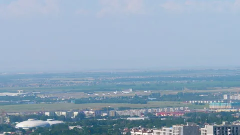 View from the Kok-Tobe observation deck, Almaty Stock Footage 299830345