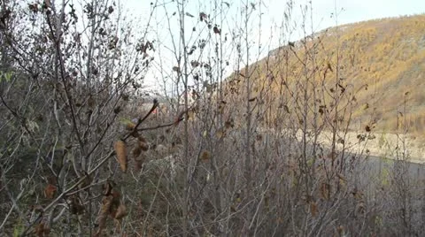View of the Kolyma hydropower from the roadside Stock Footage 12384600