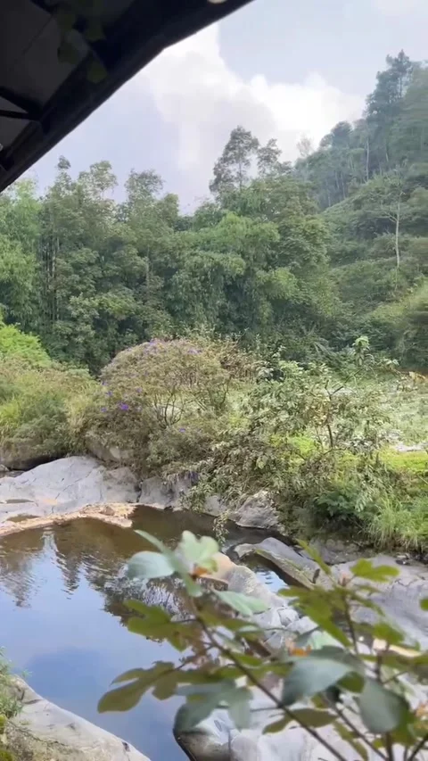 View at kopi embun cafe and resto Stock Footage 310654657