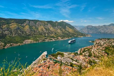 View on Kotor bay Stock Photos