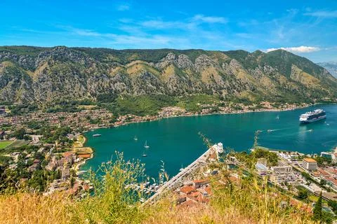 View on Kotor bay Foto stock