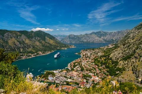 View on Kotor bay Stock Photos