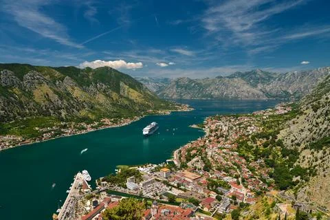 View on Kotor bay Stock Photos