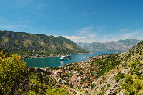 View on Kotor bay Stock Photos