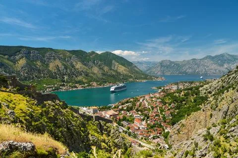View on Kotor bay Stock Photos