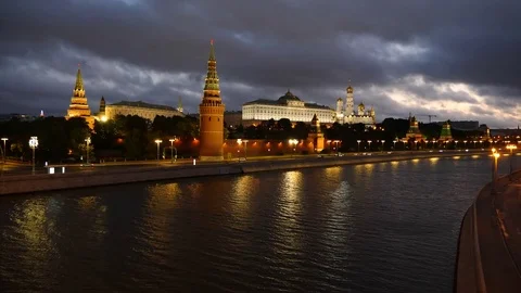View of the Kremlin, the Kremlin embankment 動画素材 80310980