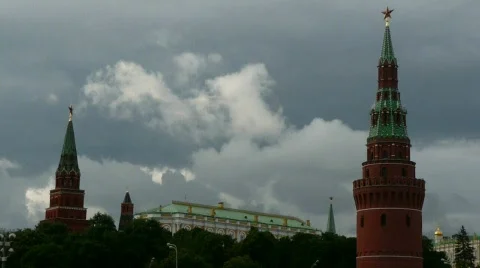 View of Kremlin, Moscow Stock-Footage 497029