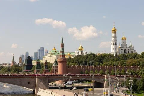 View of the Kremlin from the Moskva River. Foto stock