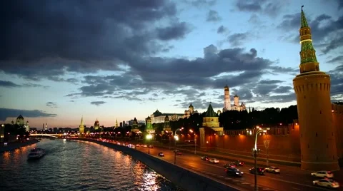 View On Kremlin Wall And Towers Stock Footage 40958235