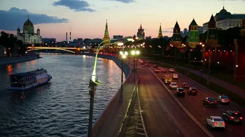 View On Kremlin Wall And Towers Stock Footage 40958278