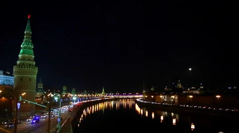 View On Kremlin Wall And Towers Stock Footage 47605657