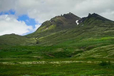 View of kristinartindar Mountain, Skaftafell National Park Stock Photos