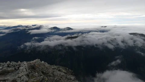 View from Krivan peak in High Tatras mountains. Stock Footage 141108581