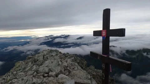 View from Krivan peak in High Tatras mountains. Stock Footage 141111492