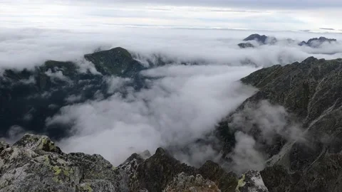 View from Krivan peak in High Tatras mountains. Stock Footage 141111557