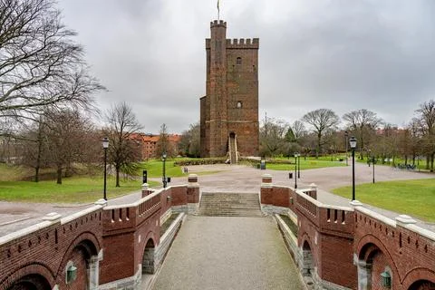 A view of Krnan tower in winter Stock Photos