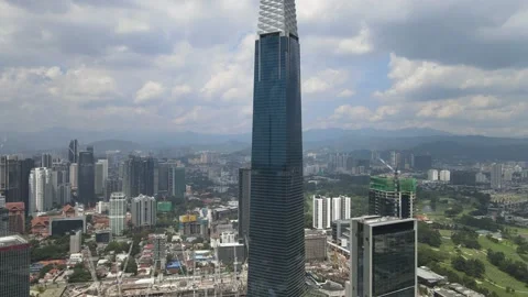 View of Kuala Lumpur City Centre and one of the landmarks in Kuala Lumpur Stock Footage 148498220