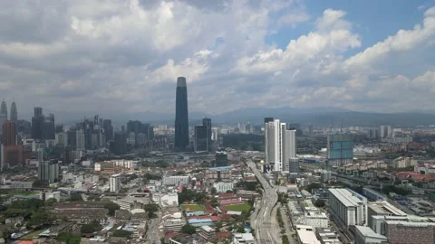 View of Kuala Lumpur City Centre and one of the landmarks in Kuala Lumpur Stock Footage 148498276