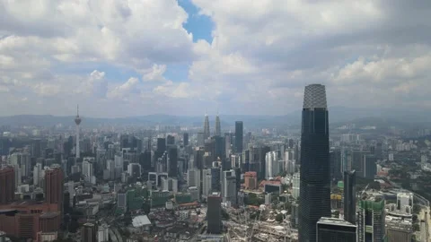 View of Kuala Lumpur City Centre and one of the landmarks in Kuala Lumpur Stock Footage 148498300
