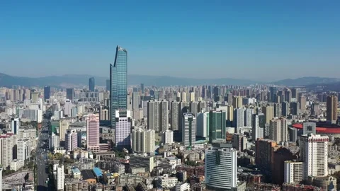 View of Kunming city, China Stock Footage 151994045