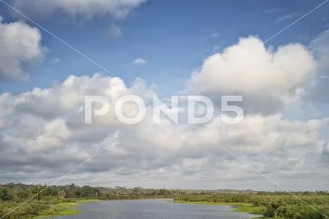 View of the kwanza river. Angola, Africa. Stock Photos