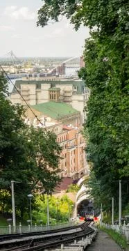 View of the Kyiv funicular Stock Photos